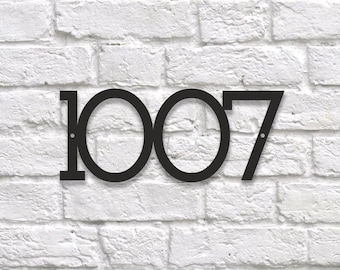 Large house numbers horizontal Modern House number sign Minimalistic address plaque  Contemporary Address Sign Custom metal sign