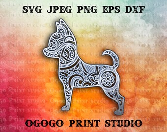 Download Chihuahua Mandala Etsy