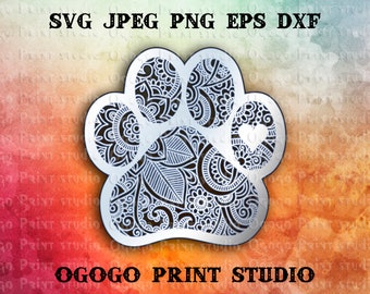 Download Paw Mandala Svg Etsy