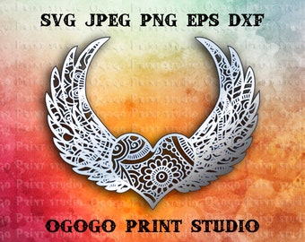 Download Angel Mandala Svg Etsy