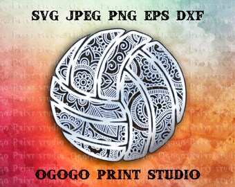 Download Volleyball 3d Svg Etsy
