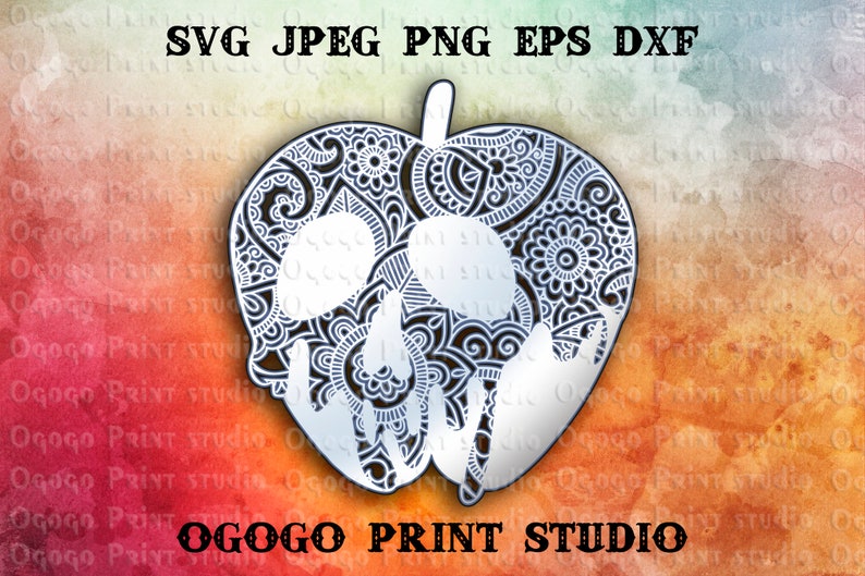 Download Cricut Svg Zentangle Svg 3d Layered Poison Apple Svg Mandala Svg Silhouette Svg Art Collectibles Digital Minyamarket Com
