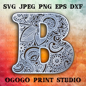 Free Free Layered Initial Svg 442 SVG PNG EPS DXF File