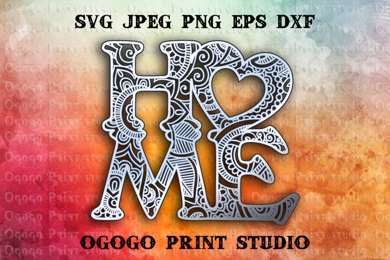 Download Silhouette Svg Zentangle Svg Heart Svg 3d Layered Home Love Svg Mandala Svg Cricut Svg Digital Art Collectibles Efp Osteology Org