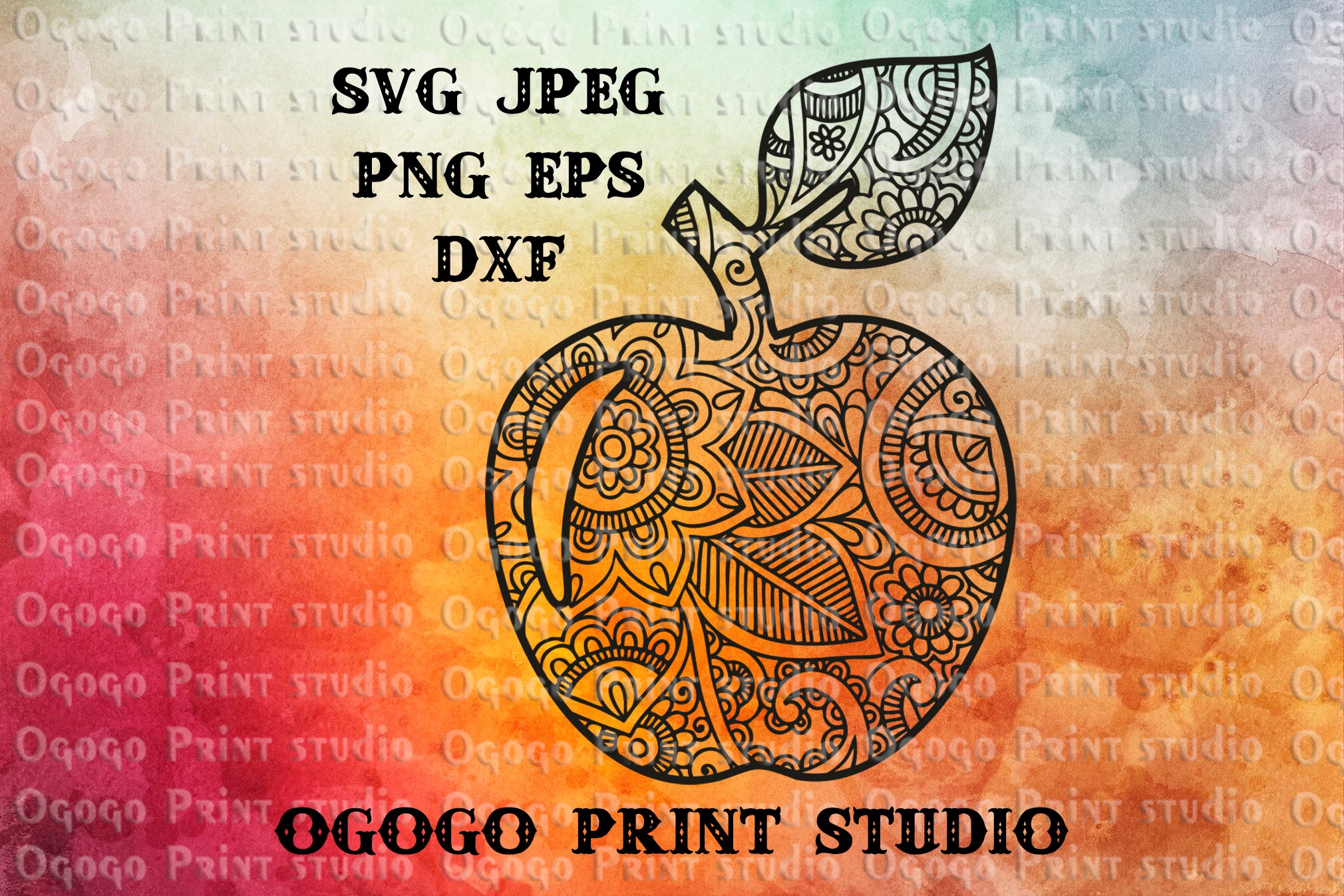 Apple Svg School svg Mandala Svg Zentangle SVG Cricut Svg | Etsy