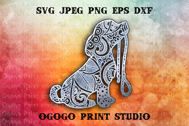 Download 3D Layered Puppy Svg Mandala Svg Zentangle SVG Pet lover ...