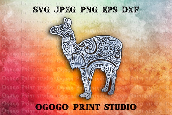 Download 3d Layered Llama Svg Mandala Svg Zentangle Svg Animal Svg Etsy