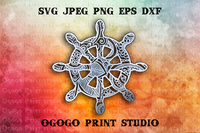 Download 3D Layered Ship's wheel Svg Ship Svg Mandala Svg | Etsy
