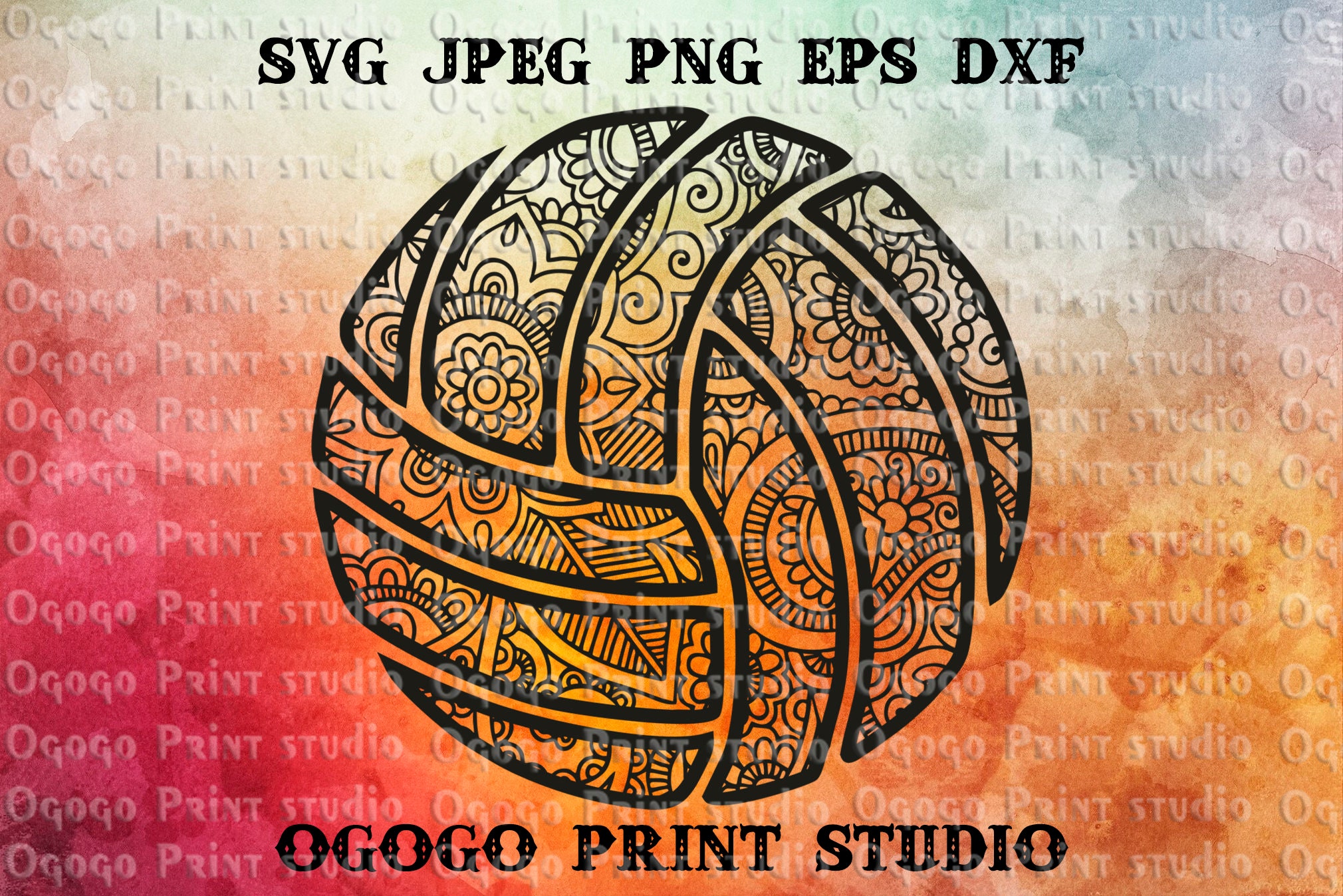Download Volleyball Svg Sport svg Mandala Svg Zentangle SVG Cricut ...