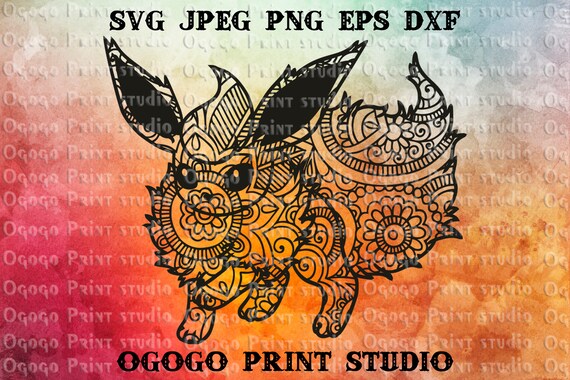 Flareon Svg Eevee Evolution Svg Pokemon Svg Mandala Svg Etsy