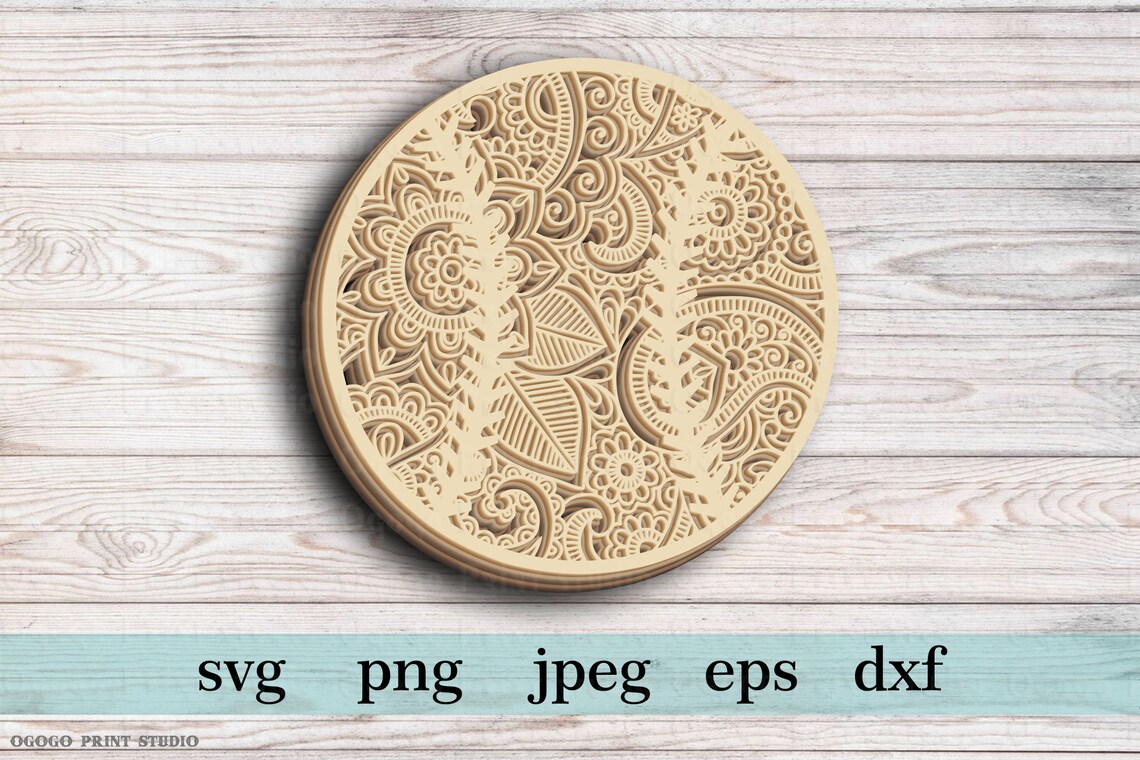 3D Layered Baseball Svg Mandala Svg Zentangle SVG Sport Etsy