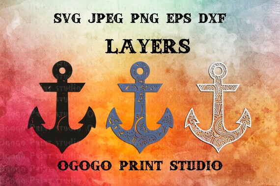 Free Free Layered Anchor Svg 46 SVG PNG EPS DXF File