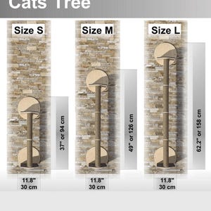 Cat climbing post Wooden cat tree Cat scratcher wall Cat tree tower for kittens Wood cat scratching post Cat tree Modern cat wall furniture