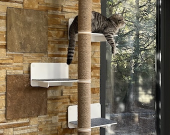 Stylish Cat Tree Modern Cat Furniture Cat Tree for Playing Cat Perches for Wall Cat Wall Shelves Unique Cat Bed Cat Gift Cat Climbing Toys