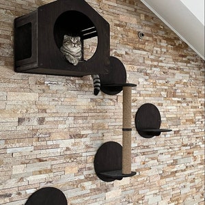 Cat house Modern cat tree Cats steps Cat wall bed Cat shelf Cat bed house Wall cat house Cat wall furniture set Cat wall tree modern Cats