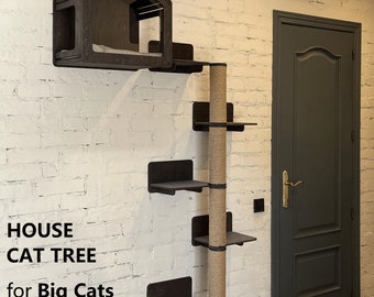 Large cat house Cat bed Luxury cat furniture Wall mounted cat house Shelf Cat wall shelves Wooden cat house Cat wall furniture for big cat