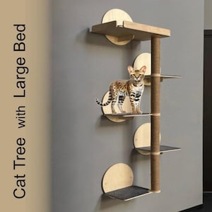 Ponte E Mensole Per Gatti Da Parete - Gioco Arrampicata Per Gatti Con Base Antiscivolo - Foto 8