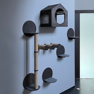 Cat house Wall cat bed Furniture for cats Modern cat furniture Cat play house Cat tower Wall cat tree Modern wall Cat gifts for cat lovers