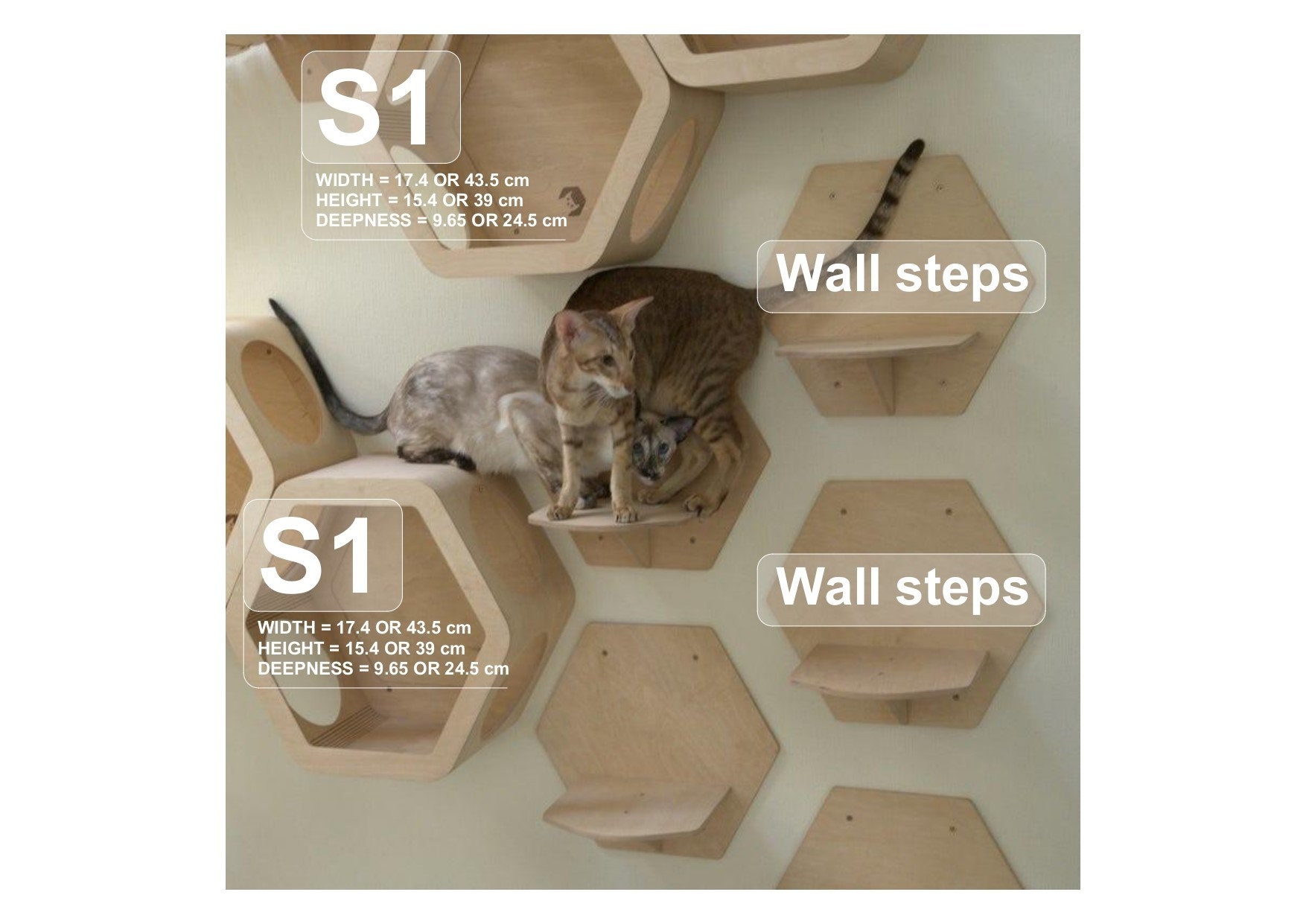 WandDekor Schritt Katzen Möbel für Katzen Stimmung für Etsy