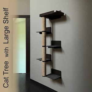 Cat Tree with Bed, Wood Cat Furniture, Cat Tree Tower, Cat Furniture Modern, Cats Tree, Cat Scratcher, Cat Wall Tree, Cat Climbing Tree