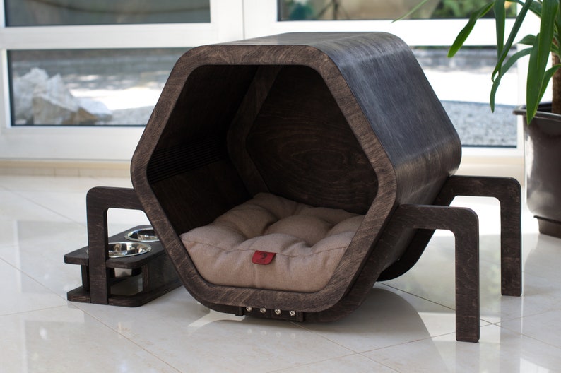 Large Cat House Indoor House for Cat Modern Cat Furniture Bed Etsy