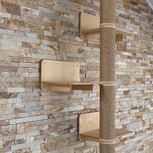 Cat Tree Cat Tree Tower Modern Cat Furniture Wooden Cat Tree Modern Cat Scratching Post Wall Cat Scratcher Cat Gift for Cat Lovers Cat Toys
