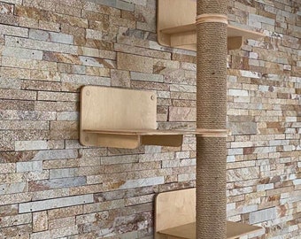 Árvore para gatos, torre moderna para gatos, móveis para gatos, árvore moderna para arranhar, parede, presente para amantes de gatos, brinquedos para gatos