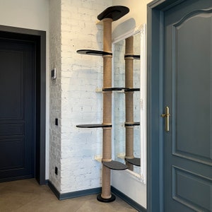 Wooden cat tree tower Wood cat tree Modern cat tree Cat furniture Cat bed Cat gift for cat lovers Cat gifts Luxury cat tree Cat condo modern