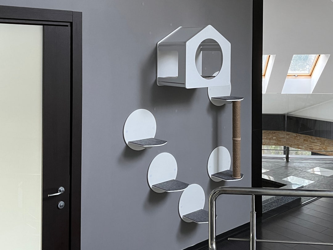 Cat Wall Furniture Set Cat Wall House Cat Shelves White Cat Wall