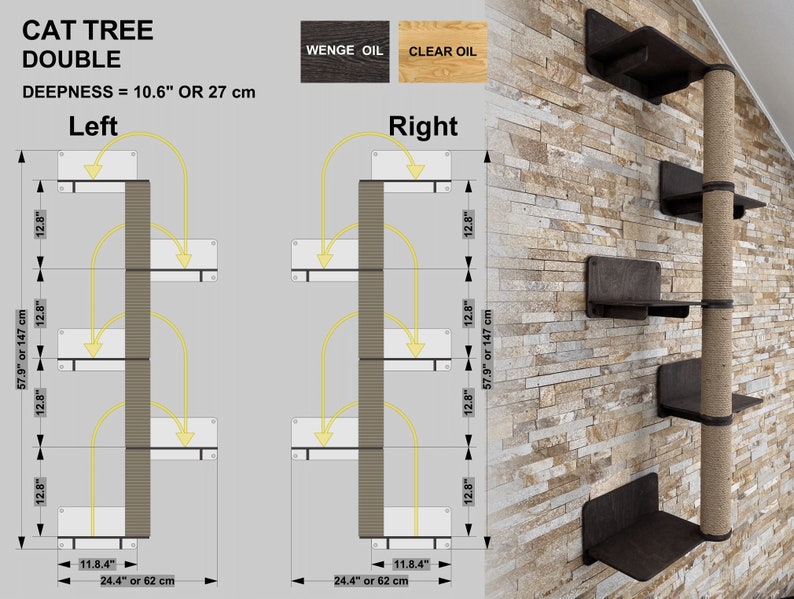 Cat Tree for Large Cats Cat Tree for Big Cats Large Cat Tree Etsy