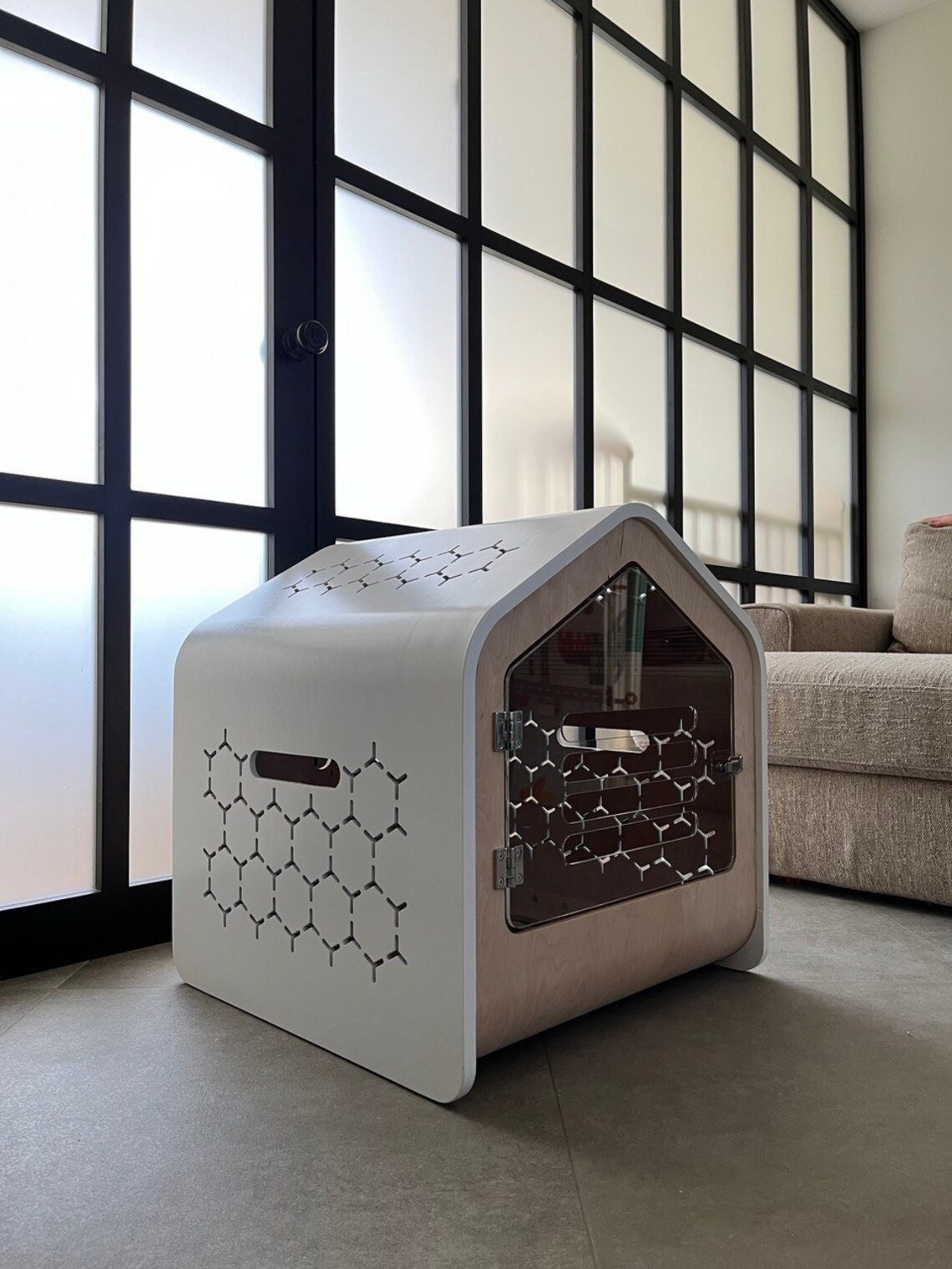 White Dog House Pet House for Dogs Wood Dog Crate Dog - Etsy