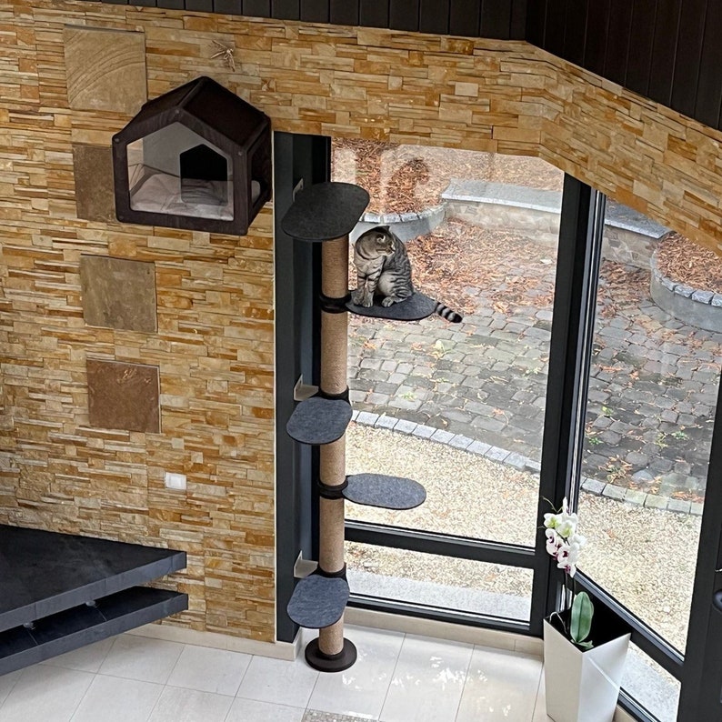 Wall Tree for Cat Modern Furniture for Cats Large Cat Tree Etsy