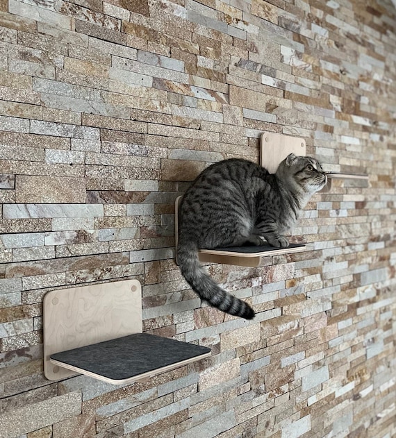 Étagère Murale Et Parcours D'escalade Pour Chat - Contreplaqué Avec Aire De Repos - Neuf Navaris