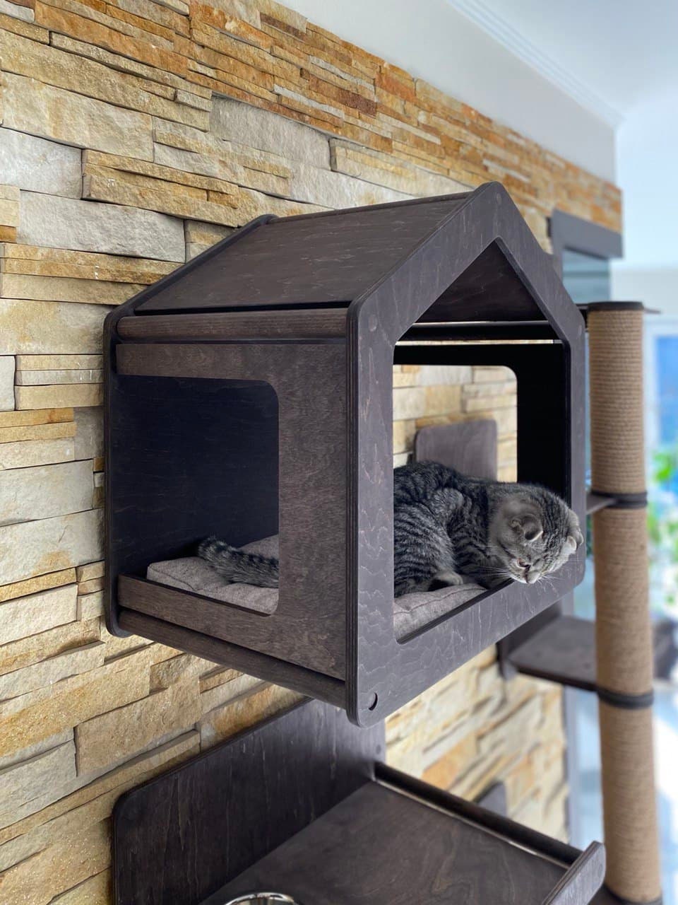 Cat House Cat Bed Luxury Cat Furniture Wall Mounted Cat Bed Shelves Cat ...