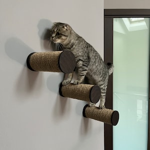 Cat steps for wall with jute rope Modern cat shelves for wall Cat furniture Cat shelf Wall cat shelves Wall cat shelf Wall shelves for cat