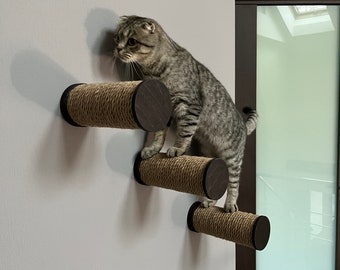 Cat steps for wall with jute rope Modern cat shelves for wall Cat furniture Cat shelf Wall cat shelves Wall cat shelf Wall shelves for cat