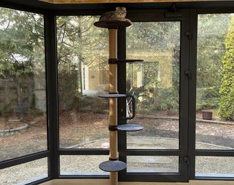 Large Wooden Cat Tree with Bed, Cat Tree for Large Cats, Cat Tree Tower Modern , Cat tree House, Personalized Cat Tree, Cat Tree Large