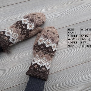 Bernie Sanders inspired, Double knitted mittens, Scandinavian pattern, mittens knit image 4
