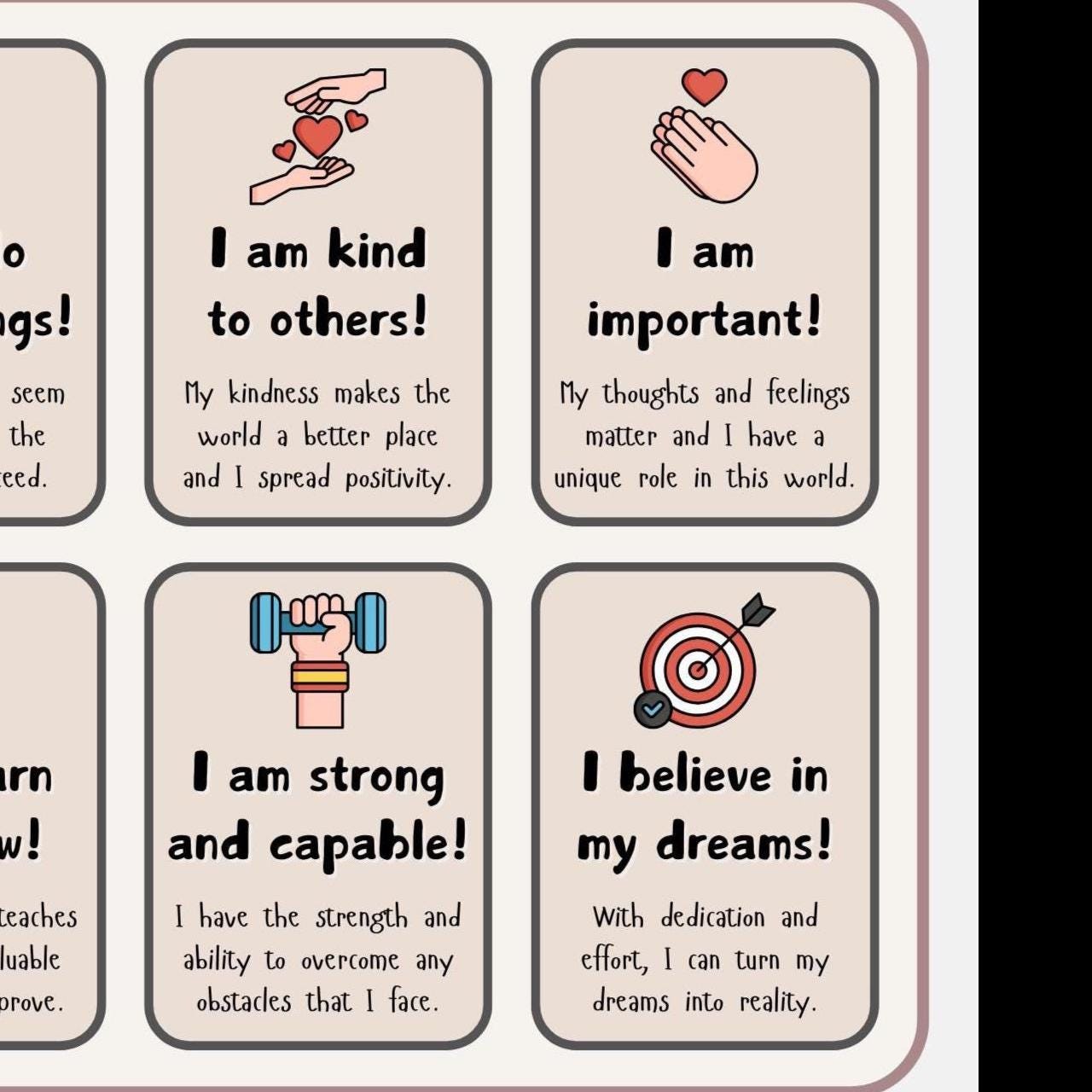 Digital Affirmation Cards - Etsy