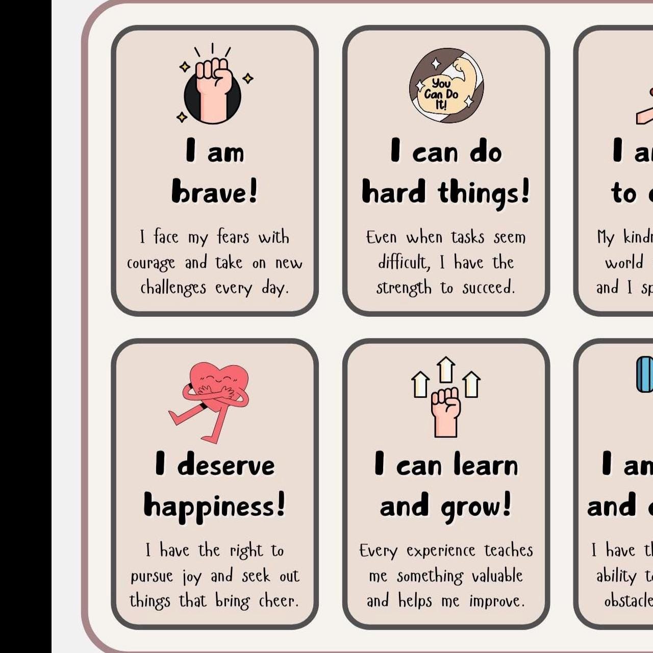 Digital Affirmation Cards - Etsy