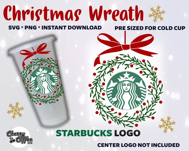 Download Christmas Starbucks Cup SVG Cold Cup Christmas Holly | Etsy