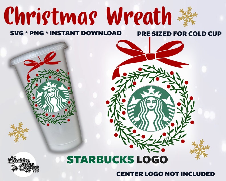 Download Christmas Starbucks Cup SVG Cold Cup Christmas Holly | Etsy