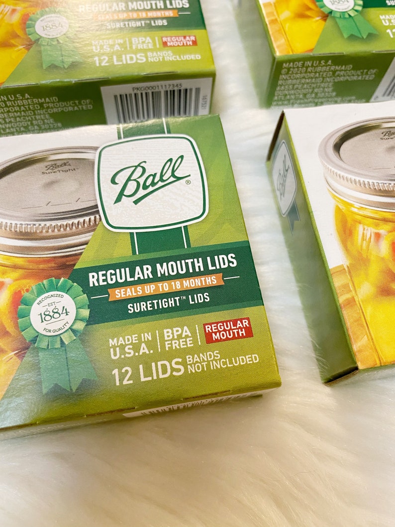 48 Ball Regular Mouth Canning Jar Suretight Lids Lot of 4 Boxes / Packs