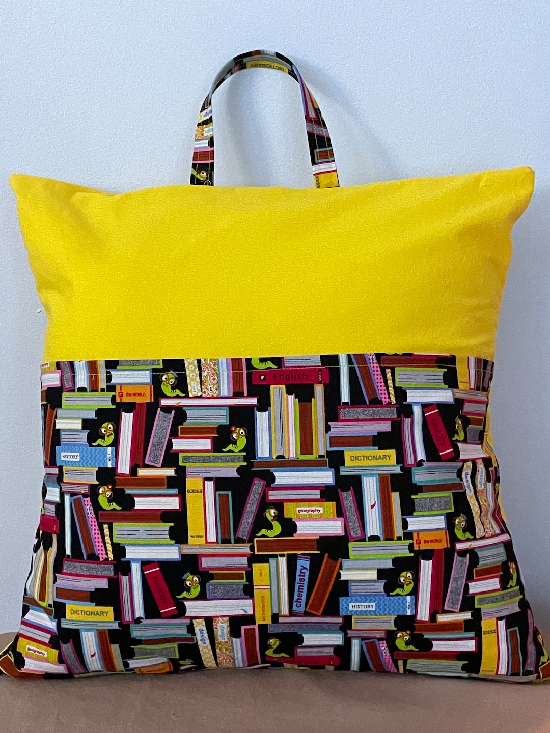 Pocket Pillow With Handle Bookworm Etsy