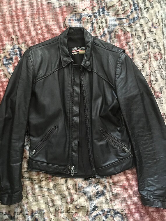 brooks leather jacket