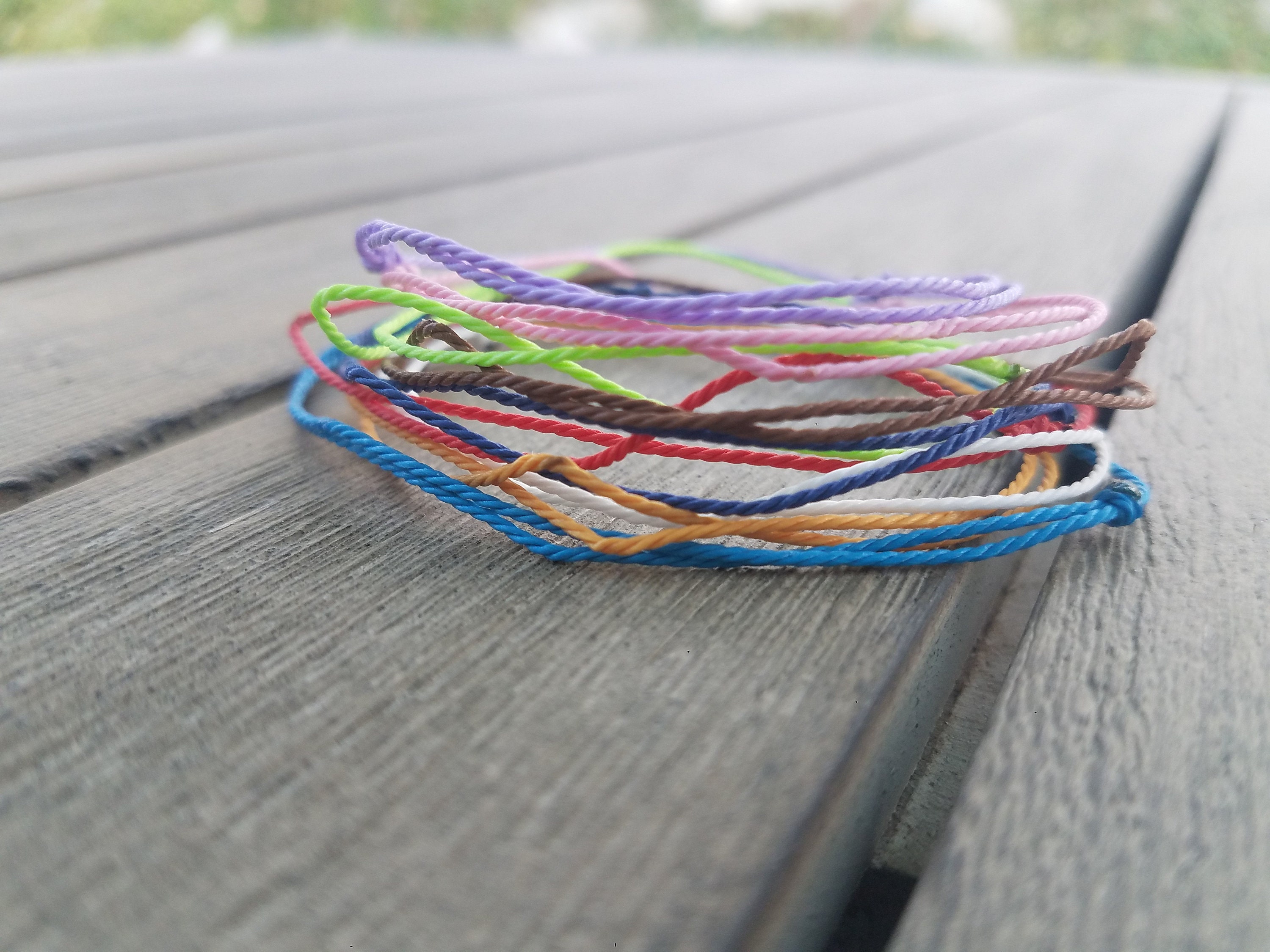 Assorted Andean Braided String Friendship Bracelets -Flat (12bc267) -  Mission Del Rey Southwest
