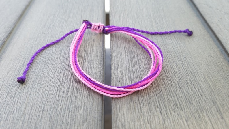 Mother/'s Day Gift Pink Waterproof Bracelets Blue Bracelet Set Purple Teen Gift Personalized Gifts Wax Cord Bracelet Set