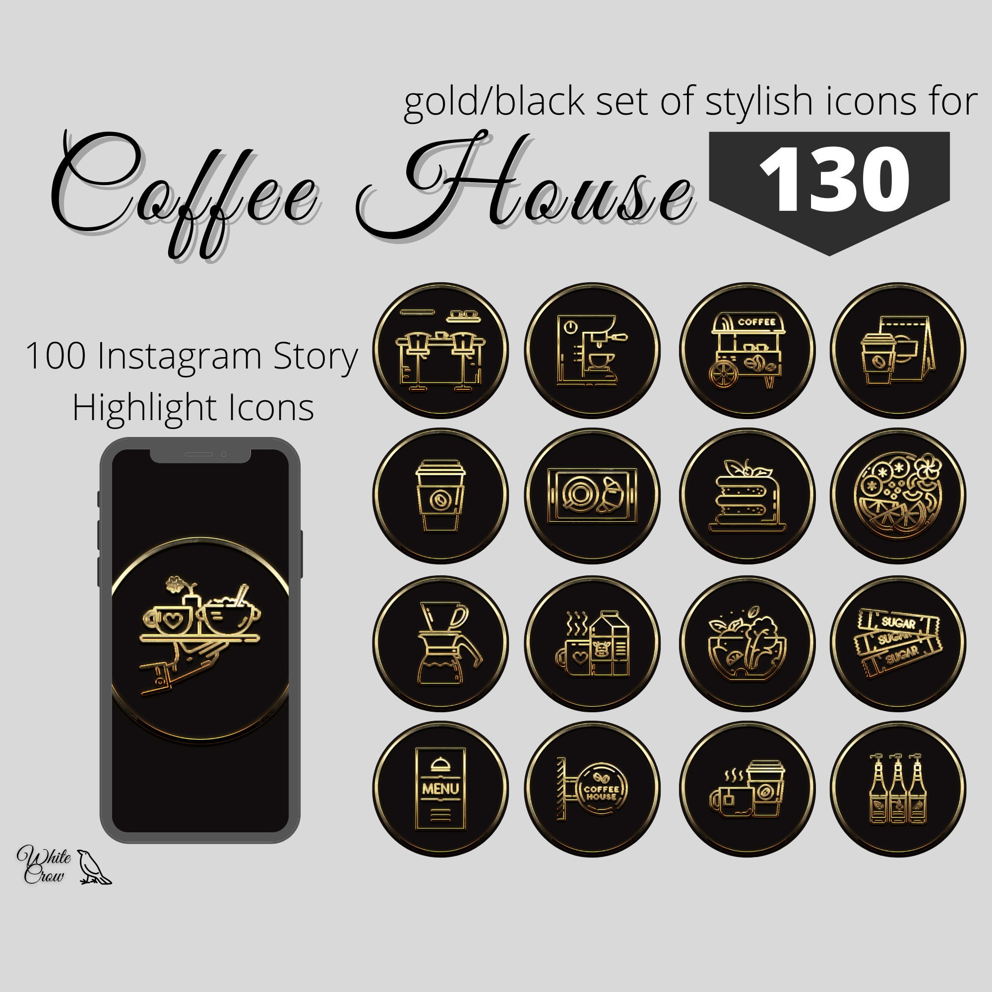 instagram highlight icons black and gold instagram highlight icons black and gold