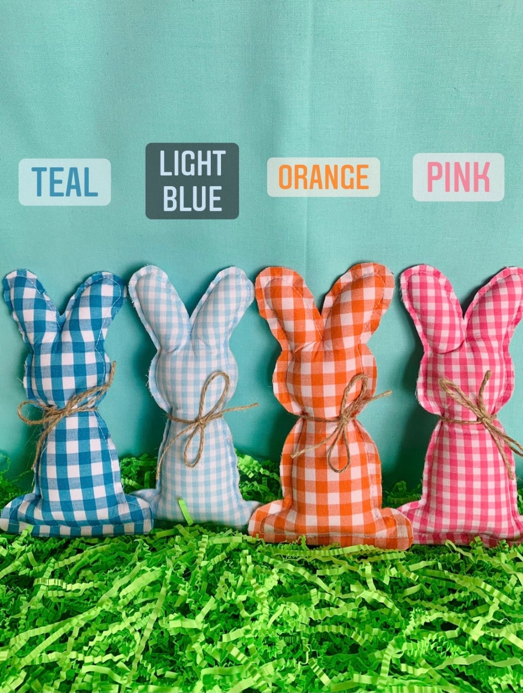 Stuffed Fabric Bunny Easter Home Decor Farmhouse Style Etsy