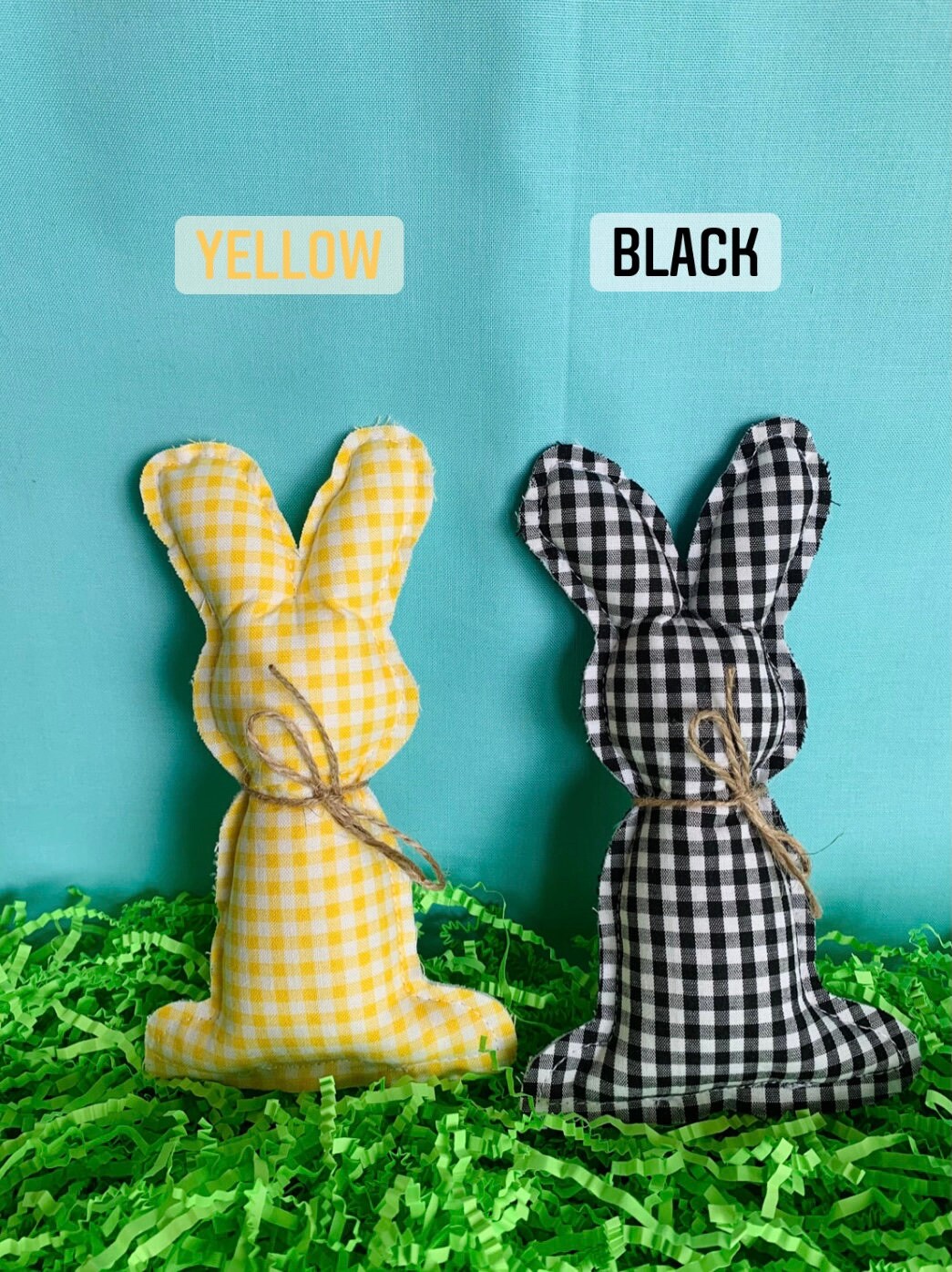 Stuffed Fabric Bunny Easter Home Decor Farmhouse Style Etsy